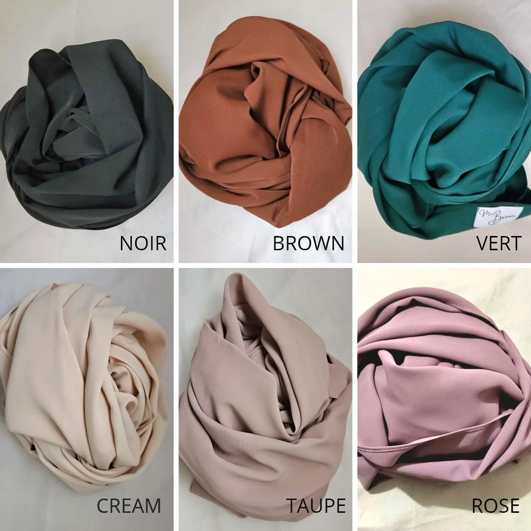 COLLECTION DE COLORIS DU HIJAB AIMANTÉ MME BROWN