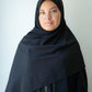 HIJAB AIMANTE NOIR MME BROWN VUE FACE