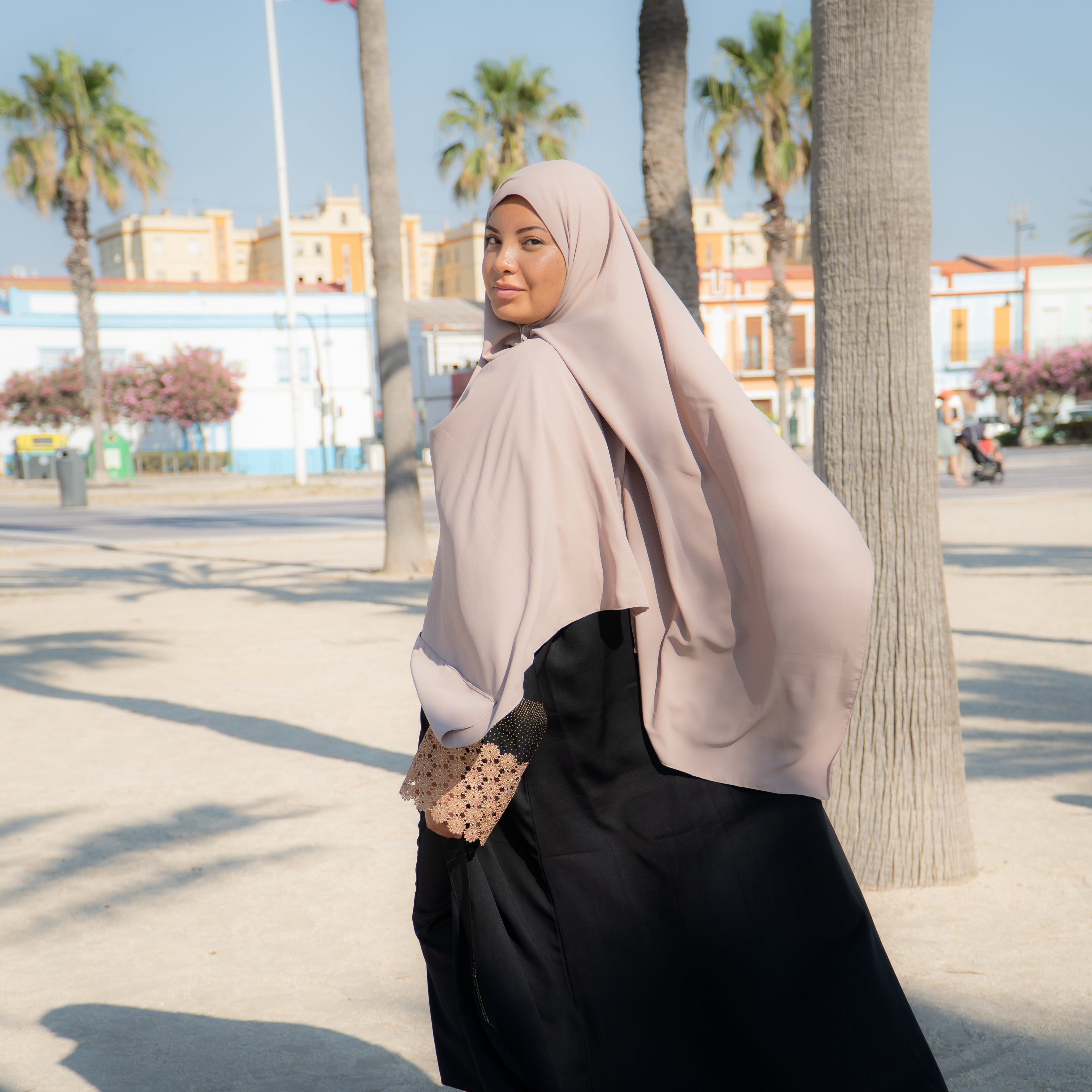 Hijab aimanté Taupe