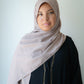 HIJAB AIMANTE TAUPE MME BROWN VUE FACE