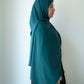 VUE DE PROFIL HIJAB AIMANTE VERT