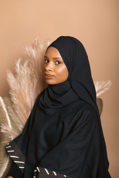 Hijab aimanté noir sans epingles mme brown